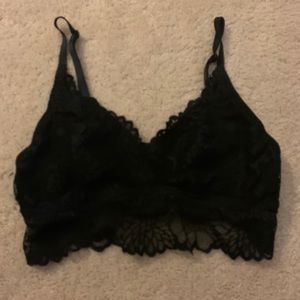 black lace bralette